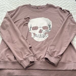 Pink Skull Sweatshirt